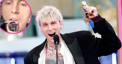 Machine Gun Kelly Painted His Tongue Black for the Billboard Music Awards — and Megan Fox Licked It - www.usmagazine.com