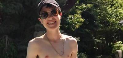 Elliot Page Bares Ripped Abs in Shirtless Photo to Celebrate His First Pair of Swim Trunks - www.justjared.com