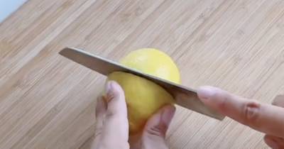 Mum shows how to use lemons to clean chopping boards and remove rust from knives - www.ok.co.uk