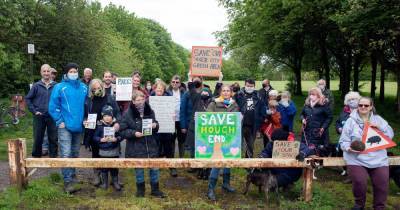 Hundreds join campaign against plans to expand Hough End leisure centre and build fenced-off sports pitches on open fields - www.manchestereveningnews.co.uk - Manchester