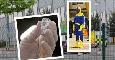 Even Bananaman knows its wise to roll up his sleeve as he gets his COVID jag at Lanarkshire vaccine centre - www.dailyrecord.co.uk