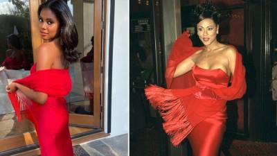 Lela Rochon's Daughter Asia Stuns Wearing Mom's 'Waiting to Exhale' Premiere Dress to Prom - www.etonline.com