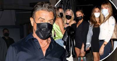 Sylvester Stallone sports all-black at Craig's in LA with his family - www.msn.com - Los Angeles