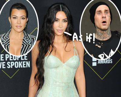 Kim Kardashian DENIES Ever Hooking Up With Travis Barker! - perezhilton.com