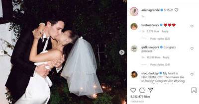 Ariana Grande shares first photos of her intimate wedding to Dalton Gomez - www.msn.com