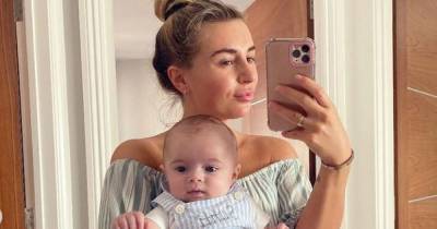 Dani Dyer shows off genius hack as she transforms paddling pool into shaded area for baby Santiago - www.ok.co.uk - city Santiago - city Santi