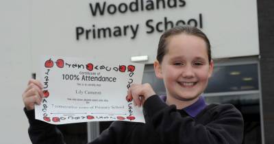 Linwood youngster celebrates perfect attendance - keeping up impressive family tradition - www.dailyrecord.co.uk - Scotland