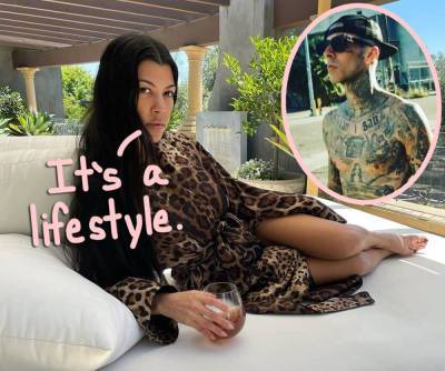 Kourtney Kardashian Reacts To HIGHlarious Video Spoofing Her Travis Barker-Inspired 'Punk' Persona! - perezhilton.com