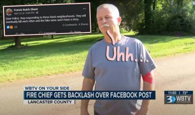 Fire Chief Resigns Over Facebook Post Telling Police To 'Stop Responding To These Black Neighborhoods' - perezhilton.com - South Carolina - county Lancaster