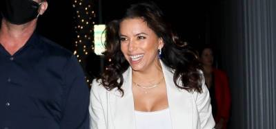 Eva Longoria Wows in White Outfit for Dinner with Friends - www.justjared.com - Beverly Hills