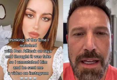 Ben Affleck sent a video to a woman after she unmatched him on dating app assuming his profile was a catfish - www.msn.com