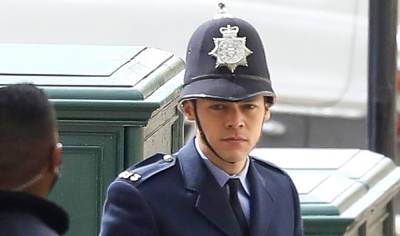 Harry Styles Photographed in Full Police Uniform on 'My Policeman' Set! - www.justjared.com - London
