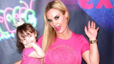 Coco Austin, 42, Daughter Chanel, 5, Wear Matching Blush Bikinis In Cute New Poolside Pic - hollywoodlife.com