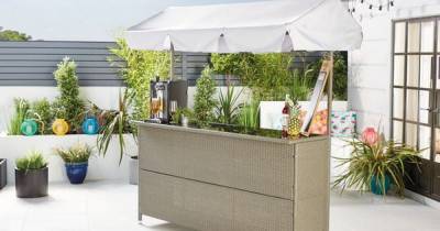 Aldi brings cocktail hour to your garden with this stunning rattan home bar - www.ok.co.uk