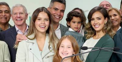 Jessica Alba Joined by All Three Kids While Ringing NASDAQ Bell! - www.justjared.com - New York