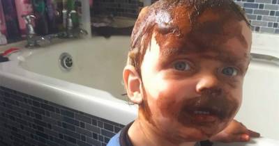 Scots tot smothers himself head to toe in mum's fake tan in bid to be 'just like her' - www.dailyrecord.co.uk - Scotland