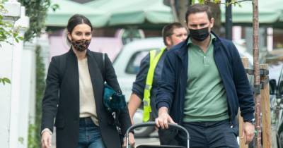 Christine Lampard looks chic in blazer and jeans as she and husband Frank take baby son Freddie on walk - www.ok.co.uk - London