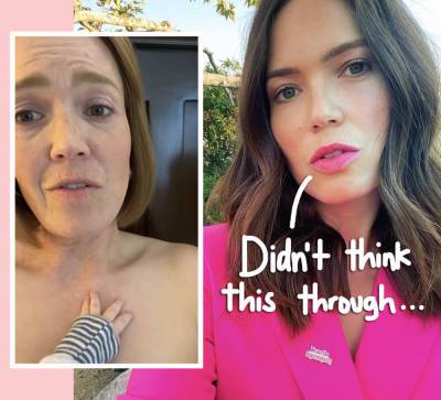 Mandy Moore Jokes Baby Gus Might 'Need Therapy' After Breastfeeding Him In Her Old Age Makeup! - perezhilton.com
