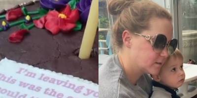 Amy Schumer's Husband Left an Unexpected Note on Her Birthday Cake - See Her Reaction - www.justjared.com
