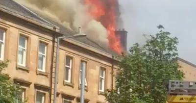 Fifteen families homeless tonight after huge fire ripped through Glasgow tenement - www.dailyrecord.co.uk