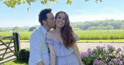 Inside Stacey Solomon's beautiful pregnancy reveal as she decorates bench with family's handprints - www.ok.co.uk