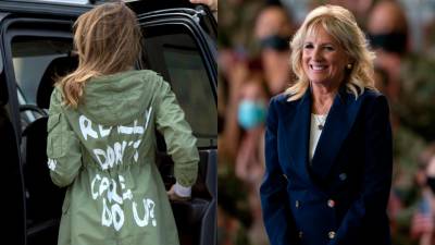 Jill Biden Low-Key Shaded Melania Trump’s ‘I Don’t Care’ Jacket With a Message of Her Own - stylecaster.com