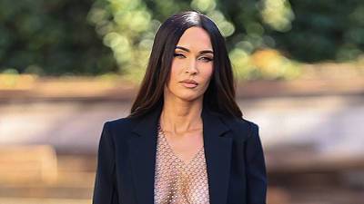 Megan Fox Stuns In Black Blazer With Barely There Chain Top Underneath After Date Night With MGK - hollywoodlife.com - Los Angeles - Hollywood