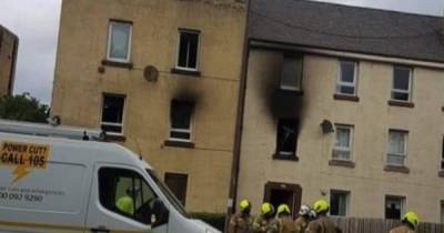 Scots family forced to jump from burning flat as blaze destroys home - www.dailyrecord.co.uk - Scotland