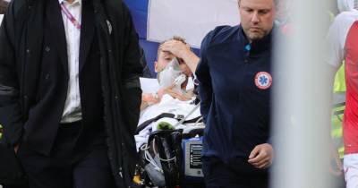 Denmark player Christian Eriksen stable in hospital after collapsing during Euro 2020 match - www.manchestereveningnews.co.uk - Denmark - Finland - county Christian