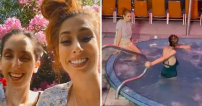 Stacey Solomon enjoys late night jacuzzi at spa break with sister as she shows off bump - www.ok.co.uk