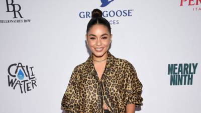 Vanessa Hudgens Shows Off Her Wild Side In Leopard Print Shirt Leather Shorts At Tribeca Film Fest - hollywoodlife.com - New York