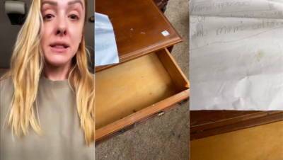 Woman in disbelief over hidden note found inside a piece of second-hand furniture - www.dailyrecord.co.uk