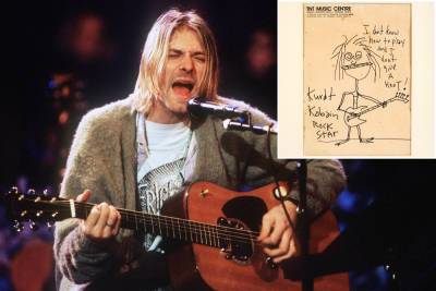 Kurt Cobain’s self-portrait doodle auctioned for $281,250 - nypost.com - Los Angeles