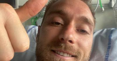 Christian Eriksen smiles for hospital selfie and gives thumbs up in first picture since cardiac arrest - www.dailyrecord.co.uk - Finland