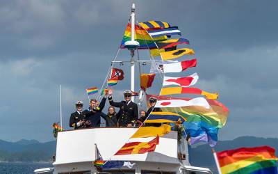 Rainbow Flags Fly on a Norwegian Warship for the First Time to Celebrate Pride Month - gaynation.co - Norway