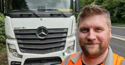 'I'm no hero', says M62 trucker who parked his lorry under motorway bridge to help save man - www.manchestereveningnews.co.uk