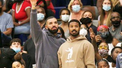 Drake Michael B. Jordan Reunite At A Basketball Game After Grabbing Dinner Together - hollywoodlife.com - California - Jordan - Indiana - county Murray