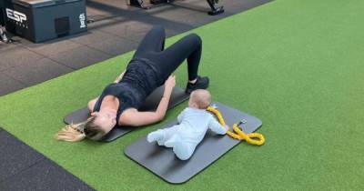 Kate Ferdinand - Kate Wright - Rio Ferdinand - Kate Ferdinand shows off post-baby body with 'new gym buddy' son Cree - ok.co.uk
