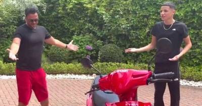 Peter Andre teary after surprising Junior with moped for 16th birthday - www.dailyrecord.co.uk