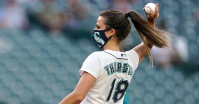 Bachelorette’s Katie Thurston Throws Out First Pitch at Seattle Mariners Game - www.usmagazine.com - Seattle
