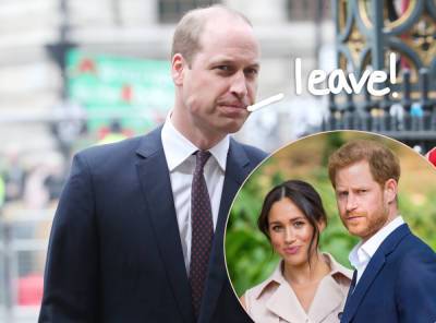 Prince William Reportedly ‘Threw Harry Out’ Over Meghan Markle Bully Allegations - perezhilton.com