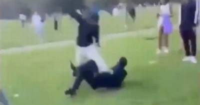 Brutal attack sees boy stabbed in broad daylight at busy park in shock clip - www.dailyrecord.co.uk - London