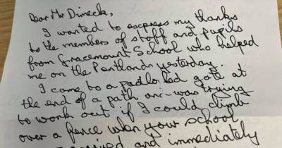 Pensioner's sweet note to Scots primary kids who 'rescued' him in Pentland Hills - www.dailyrecord.co.uk - Scotland