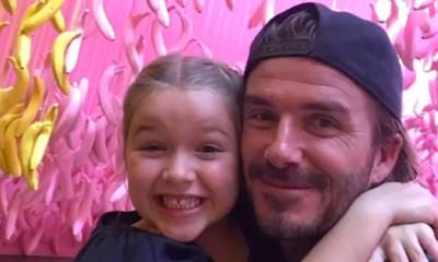Harper Beckham dances with David and you've got to check out her new dress - hellomagazine.com - county Harper