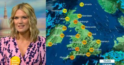 GMB's Charlotte Hawkins forced to stand in for Laura Tobin in weather report blunder - www.ok.co.uk - Britain - county Kent - county Hawkins
