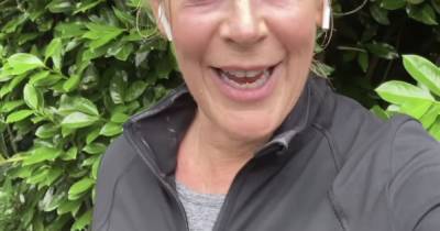 Ruth Langsford updates fans on fitness journey as she goes on run in the rain - www.ok.co.uk - county Stone