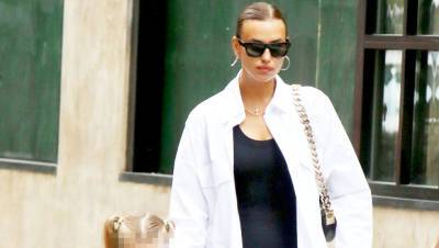 Irina Shayk Rocks Black Mini Dress While Out With Daughter 2 Weeks After Getaway With Kanye West - hollywoodlife.com - France - New York