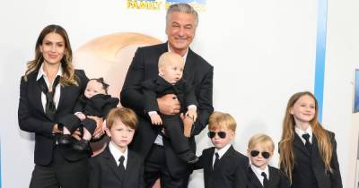 Alec Baldwin and wife Hilaria wear matching suits with their six kids at premiere - www.ok.co.uk