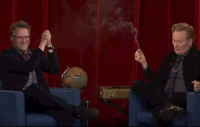 Watch Conan O’Brien smoke Seth Rogen’s joint live on air - www.nme.com