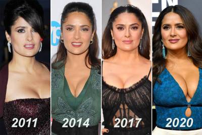 Salma Hayek: My breasts keep growing ‘a lot’ — but they’re natural - nypost.com